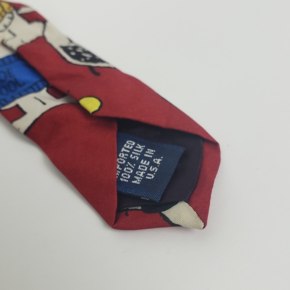 Snoopy & Friends "Joe Cool" Vintage Red Tie Made in USA - Picture 5 of 5